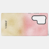 Roze en Gouden Ombre Folie Samsung Galaxy Hoesje (Achterkant horizontaal)
