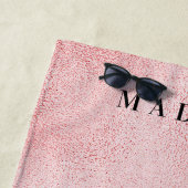 Roze en Gouden Ombre Folie Strandlaken (In situ)