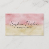 Roze en Gouden Ombre Folie Visitekaartje (Voorkant)