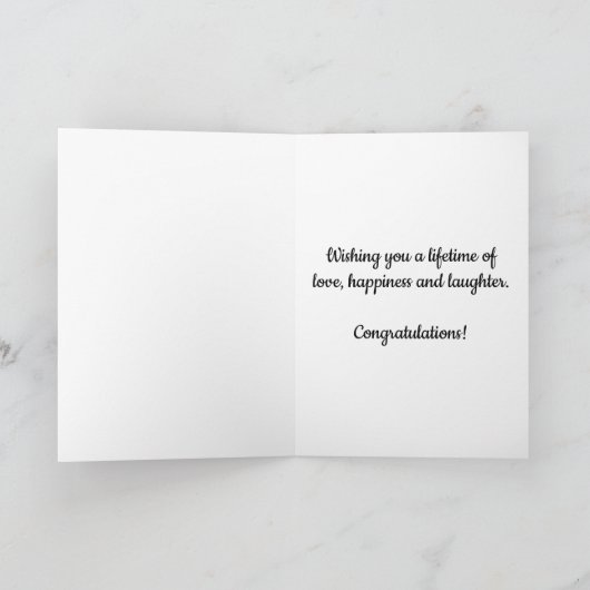 Roze en gouden Passen getrouwd Gefeliciteerd bruil Kaart (Binnen)