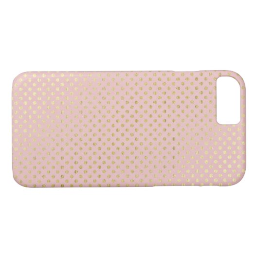 roze en gouden polka dot shimmer Case-Mate iPhone case (Achterkant (Horizontaal))