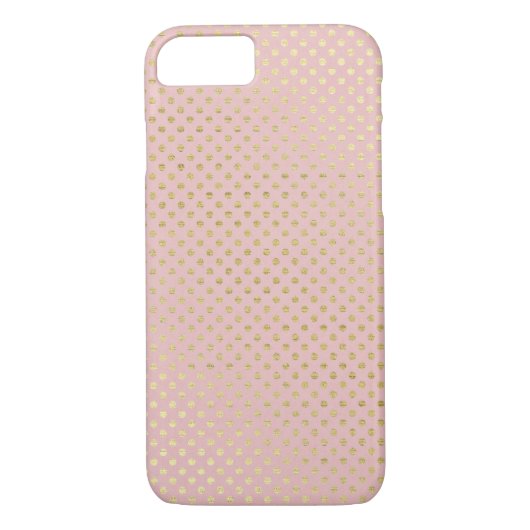 roze en gouden polka dot shimmer Case-Mate iPhone case (Achterkant)