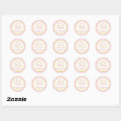 Roze en gouden Polka Dot Snoep Buffet Stickers (Vel)