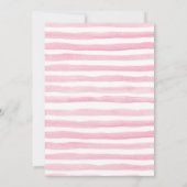 Roze en Gouden Pompoen Baby shower Invitation Kaart (Achterkant)