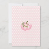 Roze en gouden pompoen Baby shower Kaart (Achterkant)