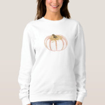 Roze en gouden pompoen sweatshirt