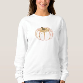 Roze en gouden pompoen sweatshirt