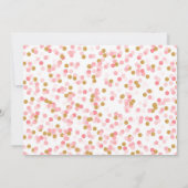 Roze en gouden pompoen uitnodiging eerste verjaard (Achterkant)