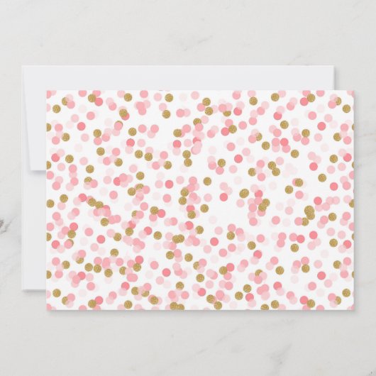 Roze en gouden pompoen uitnodiging eerste verjaard (Achterkant)