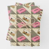 Roze en gouden Pop, kunstcassettes, die papier pak Inpakpapier Vel (In situ)