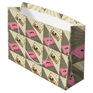 Roze en gouden Pop voor grote cadeautas