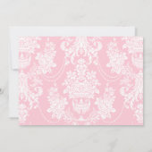 Roze en gouden prinses 1ste verjaardag kaart (Achterkant)