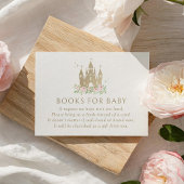 Roze en Gouden Prinses Baby shower Boeken voor Bab Informatiekaartje