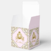 Roze en gouden prinses bedankdoosjes (Geopend)