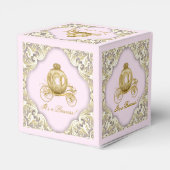 Roze en gouden prinses bedankdoosjes (Achterkant)