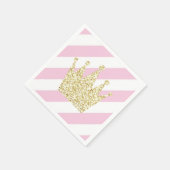Roze en gouden prinses Crown Napkins Servetten (Hoek)