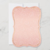 Roze en Gouden Prinses Quinceanera Verjaardag Kaart (Achterkant)