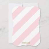 Roze en Gouden Prinses Verjaardagsfeest Kaart (Achterkant)