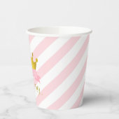 Roze en Gouden Prinses Verjaardagsfeestje Papier C Papieren Bekers (Links)