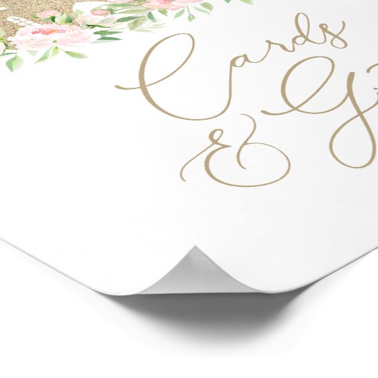 Roze en gouden prinses verjaardagskaarten en gesch poster (Hoek)