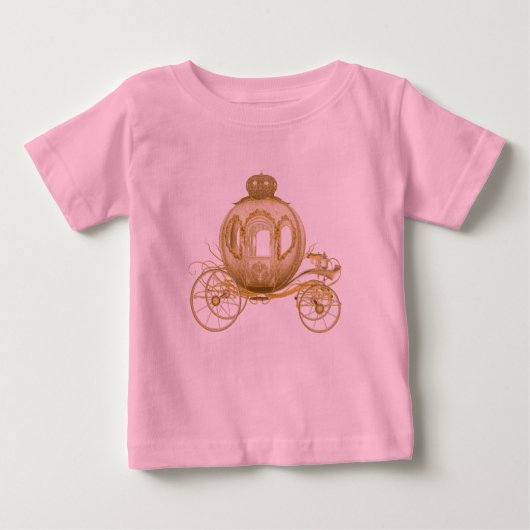 Roze en gouden prinsessenkoets babymeisje (Voorkant)