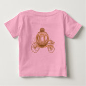 Roze en gouden prinsessenkoets babymeisje (Achterkant)
