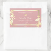 Roze en Gouden Product Verpakking Etiketten Bloeme (Tas)