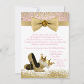 Roze en gouden Quinceanera verjaardagsfeestje Kaart (Achterkant)