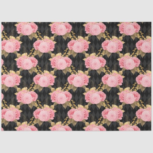 Roze en Gouden Reeksontwerp 10 Tissuepapier (Voorkant)