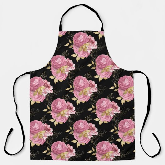 Roze en Gouden Reeksontwerp 15 Schort (Voorkant)