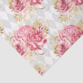 Roze en Gouden Reeksontwerp 7 Tissuepapier (Detail)