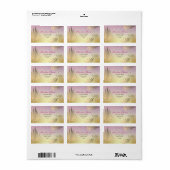 Roze En Gouden Retouradres Etiket (Full Sheet)