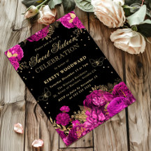 Roze en gouden rozen bloemrijke Sweet Sixteen