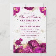 Roze en Gouden Rozen Bloemrijke Sweet Sixteen