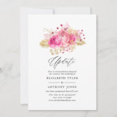 Roze en Gouden Rozen Bruiloft Update Kaart