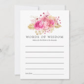 Roze en gouden Rozen Waterverf Vrijgezellenfeest A Kaart (Voorkant)