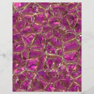 Roze en gouden schrootpapier met kristallen