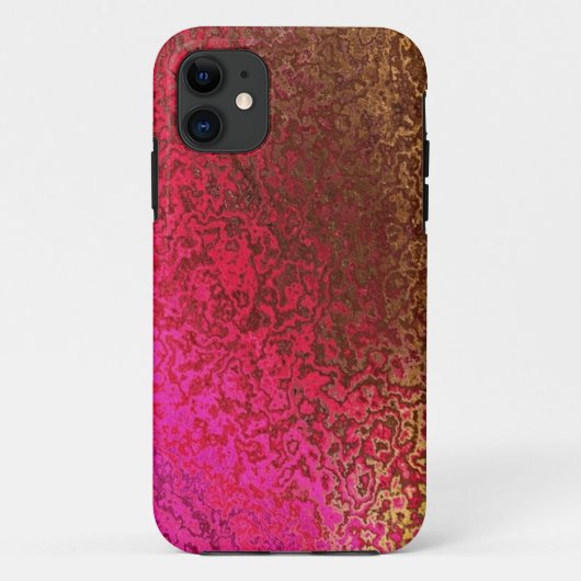 Roze en Gouden Shimmer iPhone 5 Hoesje (Achterkant)