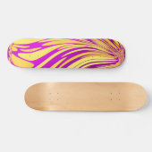 roze en gouden skatboard persoonlijk skateboard (Horizontaal)