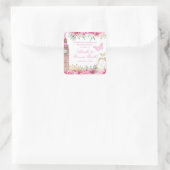 Roze en Gouden Sneeuwwitje Prinses Sticker (Tas)