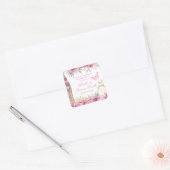 Roze en Gouden Sneeuwwitje Prinses Sticker (Envelop)