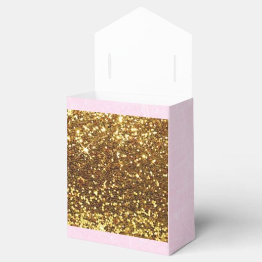 Roze en gouden Snoep Party Favor Box Bedankdoosjes (Geopend)