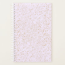 Roze en gouden spatnotitieboek