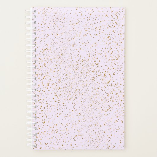 Roze en gouden spatnotitieboek planner (Voorkant)