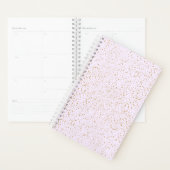 Roze en gouden spatnotitieboek planner (Display)