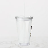 Roze en Gouden Steampunk Acryl Drinkbeker (Rechts)