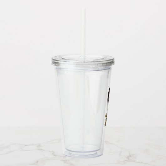 Roze en Gouden Steampunk Acryl Drinkbeker (Rechts)