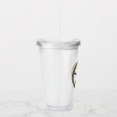 Roze en Gouden Steampunk Acryl Drinkbeker (Rechts)