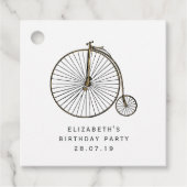 Roze en Gouden Steampunk Bedankjes Labels (Voorkant)