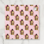 Roze en Gouden Steampunk Bedankjes Labels (Achterkant)